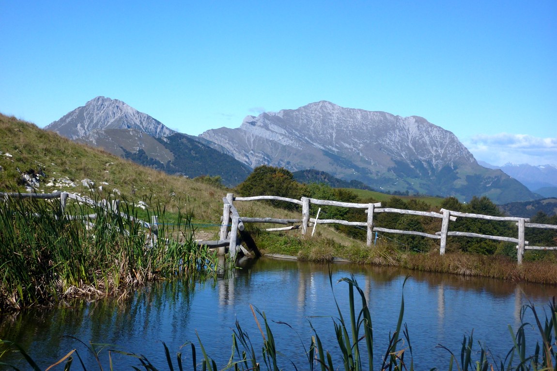 Le Grigne zoomate dalla Forcella di Valmana.