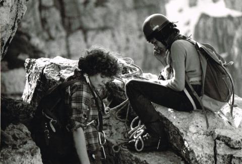 Allievi al corso roccia 1976
