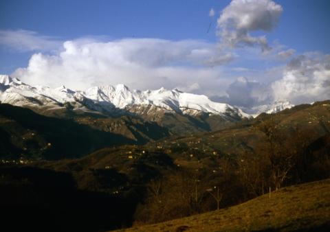 Vista sulle Orobie da santuario d Altino