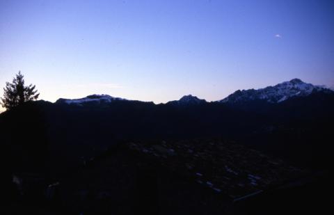 Vista sulle Orobie da santuario d'Altino