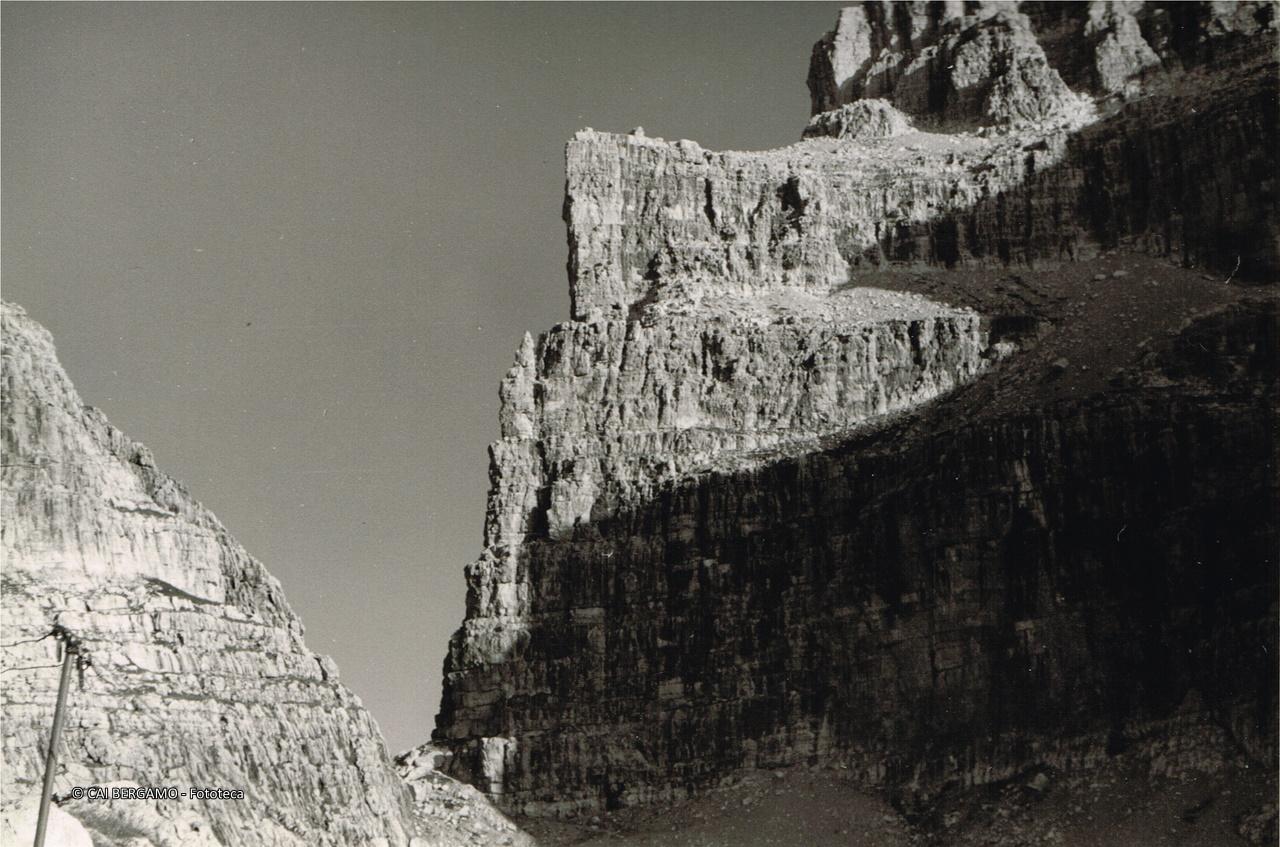 La Bocca di Brenta e lo spigolo della Brenta Alta dal Rif. Pedrotti