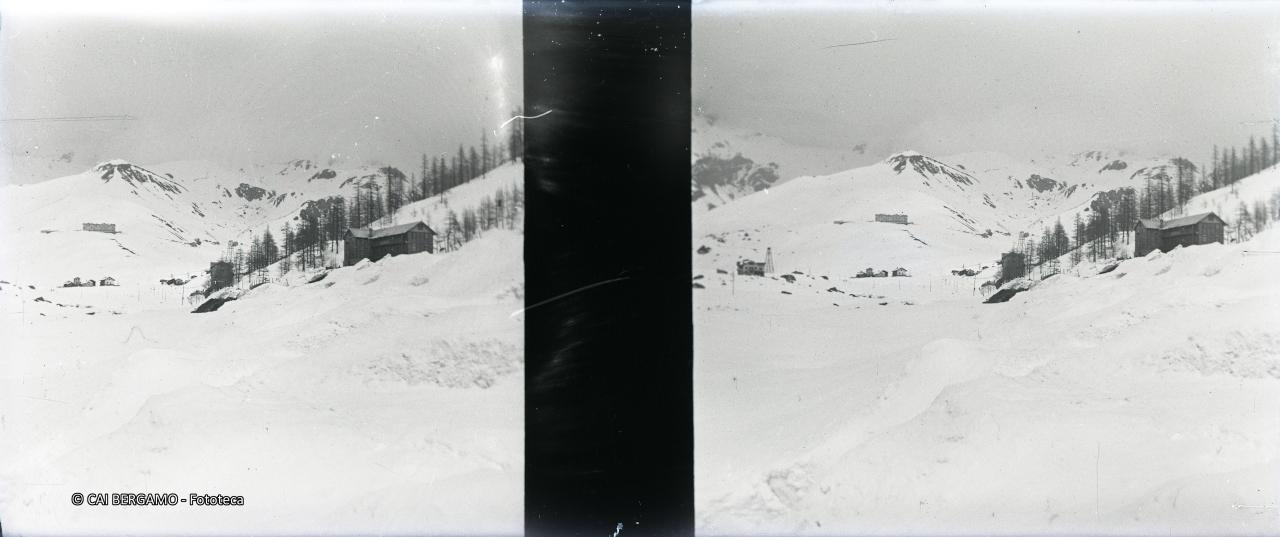 Albergo Edoardo Bich, vista invernale dalla conca del Breuil