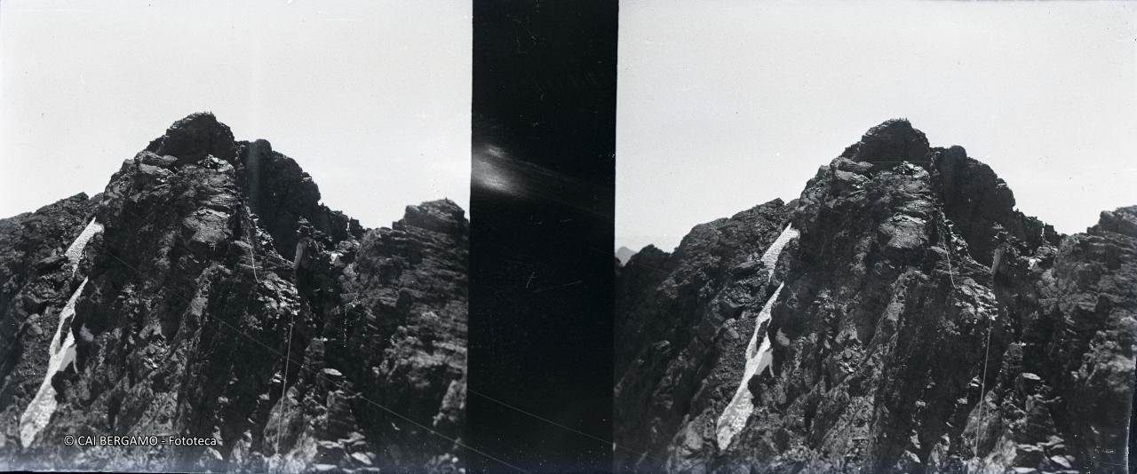 Cordata in parete sul pizzo Scais