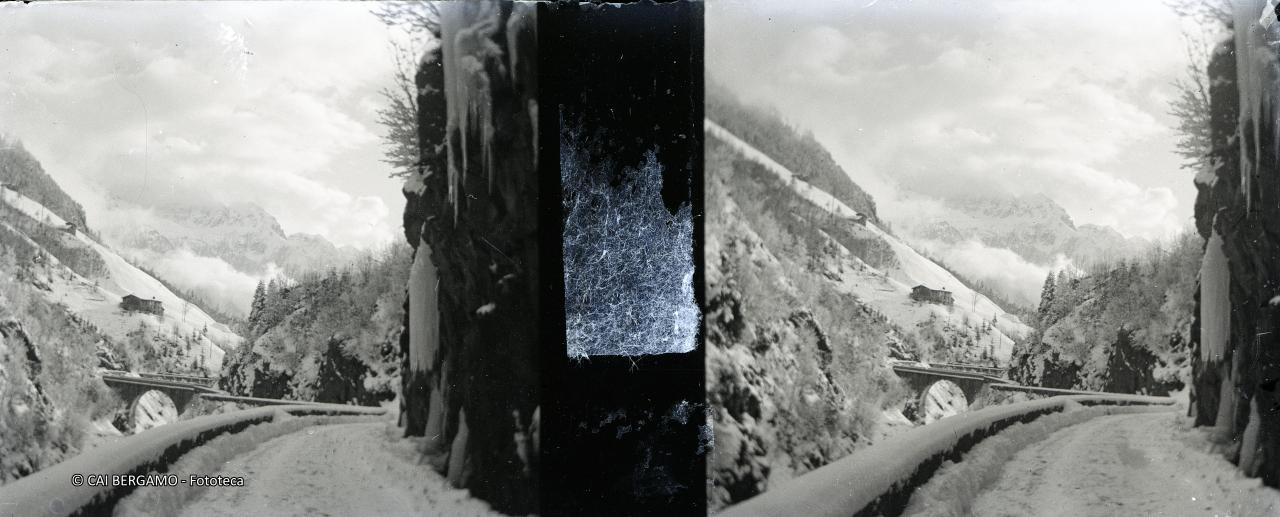 Strada carrale Ben innevata