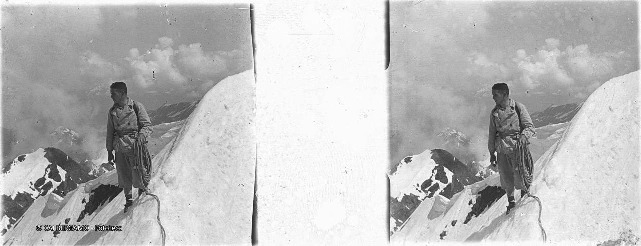 In cordata e lungo la cresta innevata