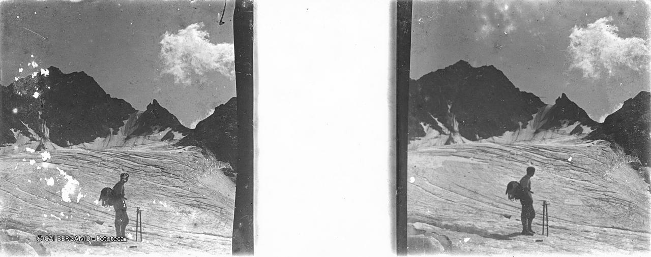 Sul Ghiacciaio con due piccozze