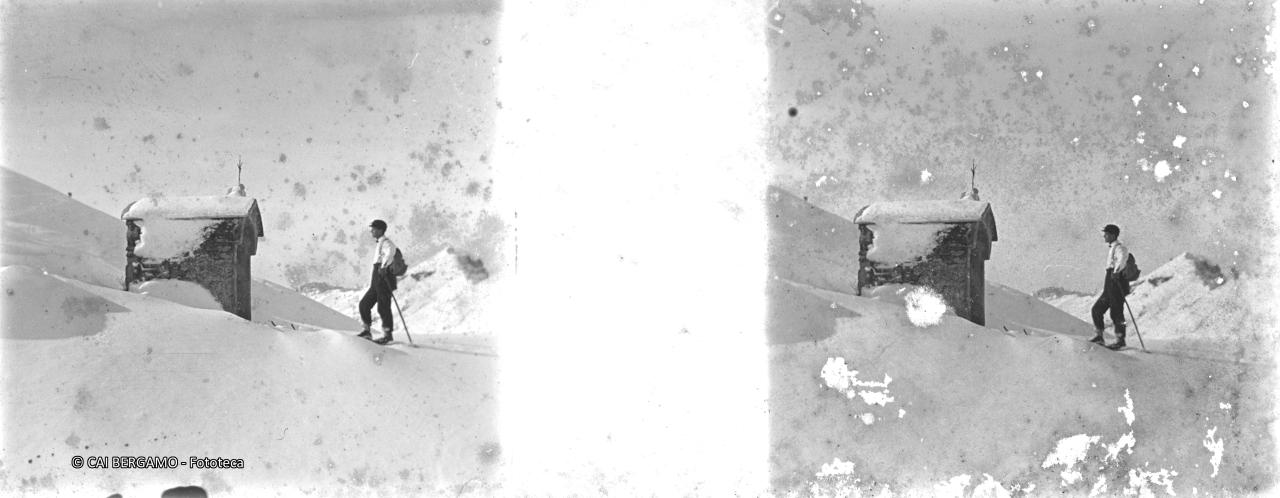 Tribulina dei morti della montagnina, con il pizzo Formico sullo sfondo