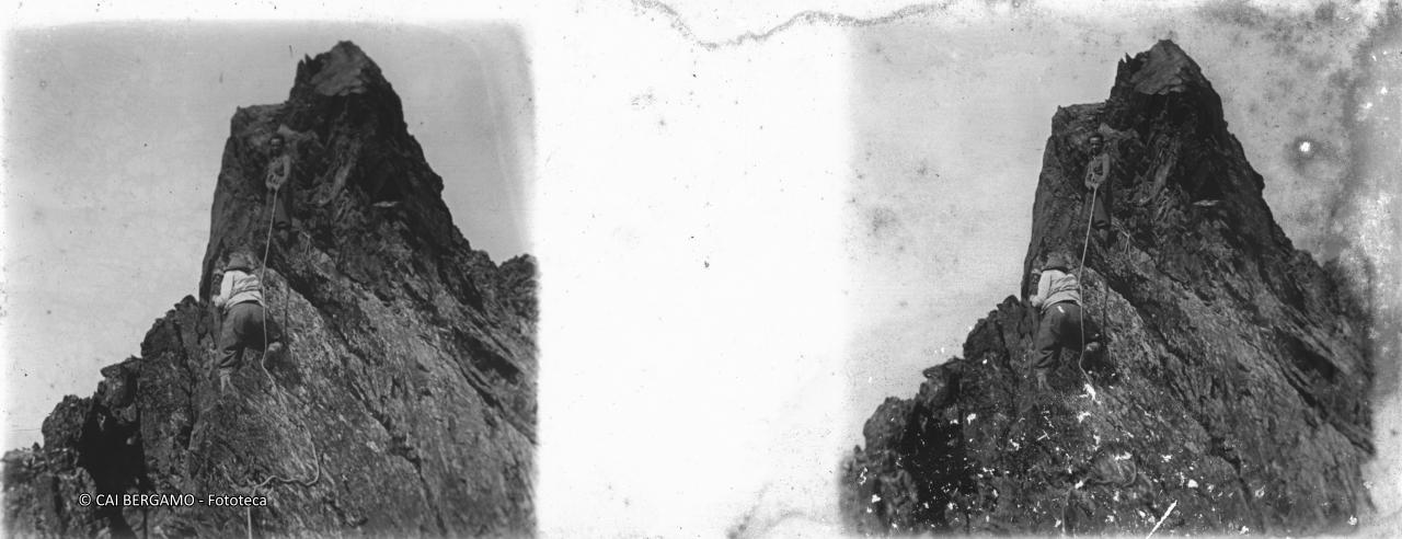 In cordata sulla cresta di Scais, … tranquillo ti tengo io …