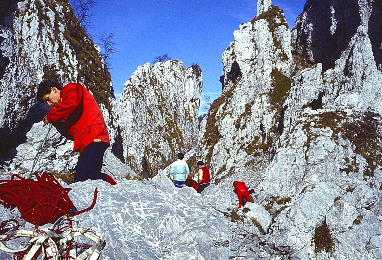 Corde ed imbragature alla Cornagera