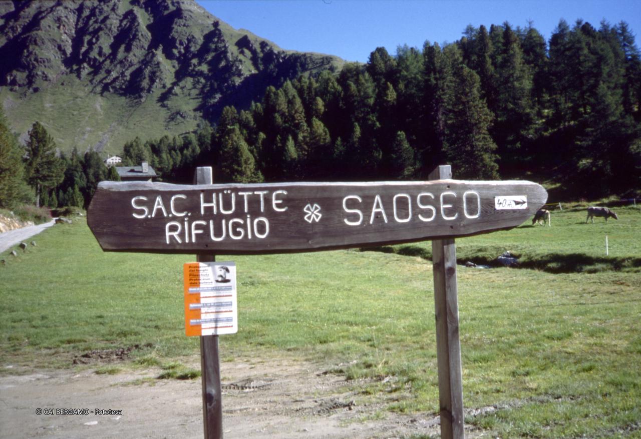 Indicazione per il rifugio Saoseo