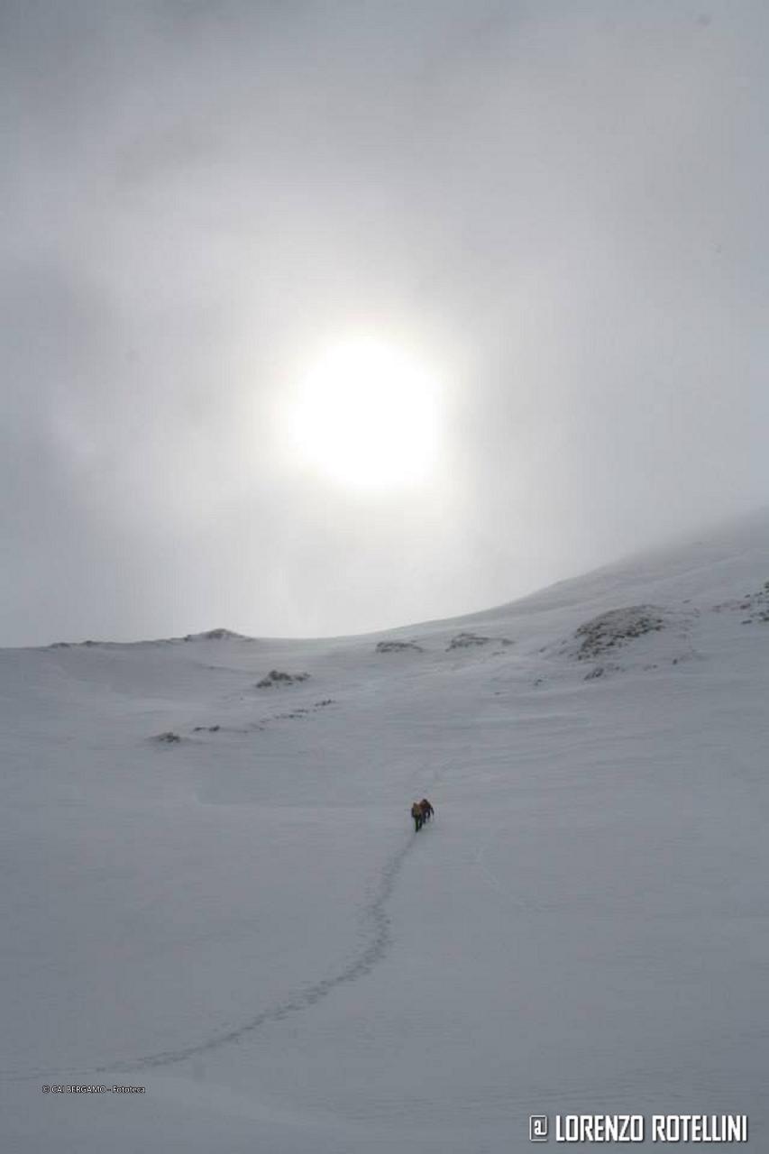 "Fatica" - segnalato  in "Escursioni Sociali" - Salita lungo forte pendio innevato
