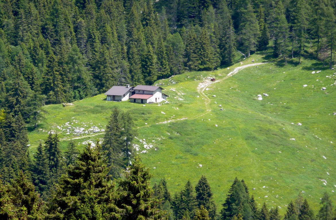 Zoom su Malga Pagherola bassa.