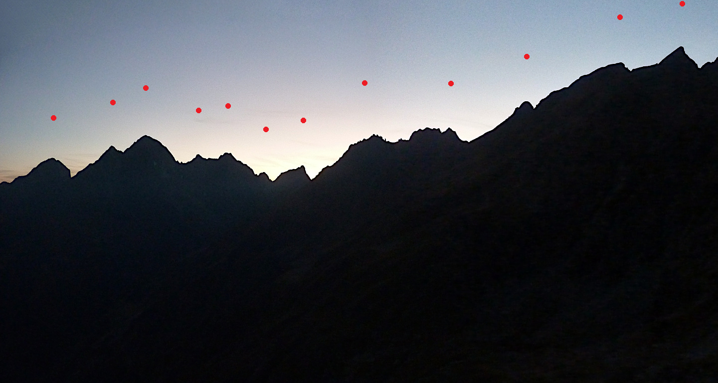 Dal rif. Brunone: lo skyline occidentale.