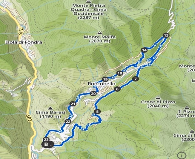 Bordogna Roncobello Mappa