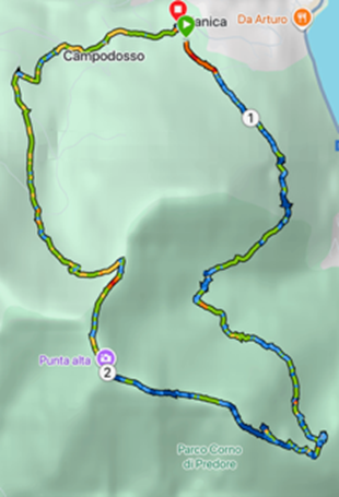 Corno Predore Tavernola mappa