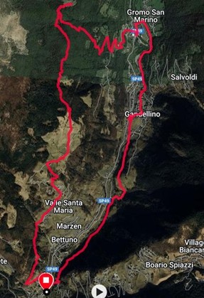 Gromo Baita Ceto mappa immagine