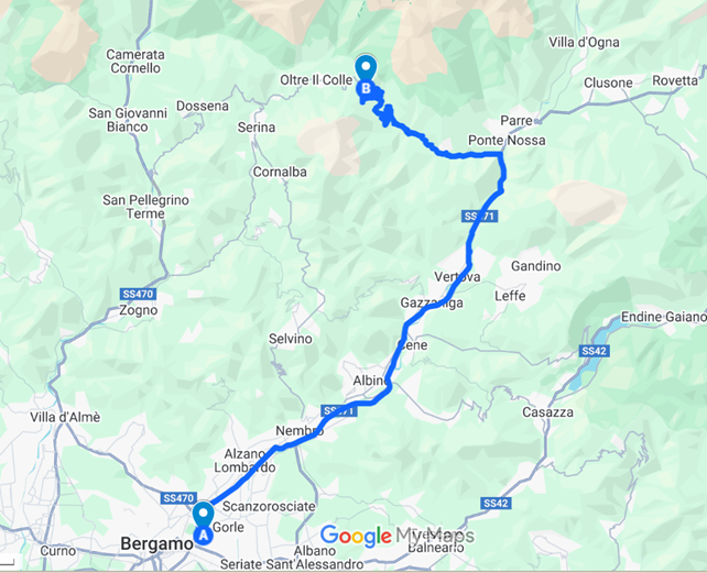 Passo Zambla mappa