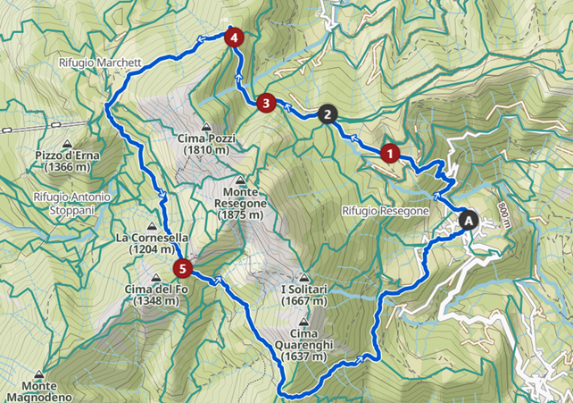 Periplo Resegone mappa