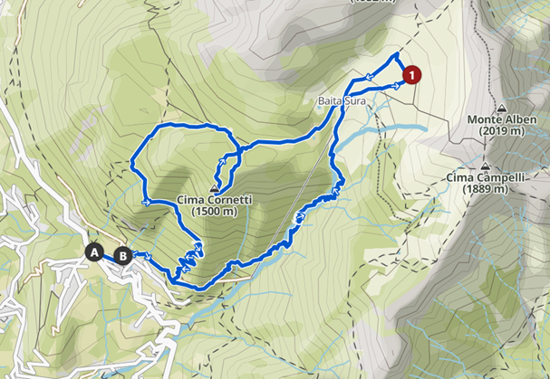Sentiero Partigiano Cornalba mappa
