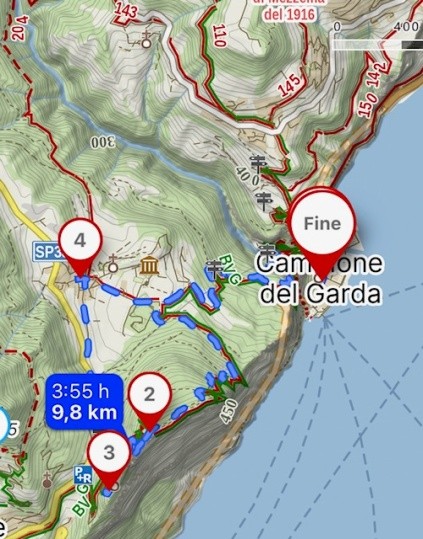 Sentiero operai mappa