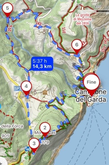 Sentiero degli operai mappa B