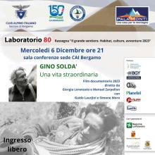 Gino Soldà, una vita straordinaria, proiezione di un film documentario diretto da Giorgia Lorenzato e  Manuel Zarpellon