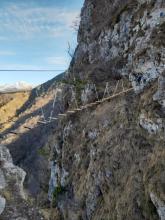 Ponte sospeso della ferrata di Santa Croce