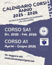 CORSI 2026 SCUOLA DI ALPINISMO E SCIALPINISMO CAI VALCALEPIO