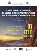 Serata con il Club Alpino Accademico Italiano a Nembro il 1° ottobre 2025 alle ore 20,45