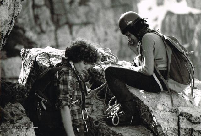 Allievi al corso roccia 1976